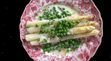 Asperges crème de parmesan petits pois - %%sitename%%