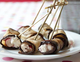 Aubergines-au-fromage-frais-et-radis