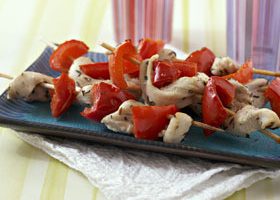 Plat : brochettes de poulet mariné au citron et poivron - %%sitename%%