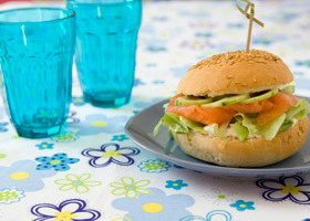 Burger au saumon ricotta