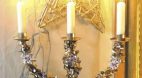 Chandelier romantique or