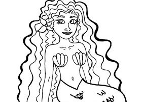 Coloriage : la sirène Coloriage sirène à impimer - %%sitename%%