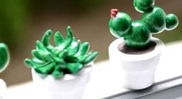 Faire des mini cactus en pâte Fimo