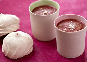 Gaspacho de framboises meringué - %%sitename%%