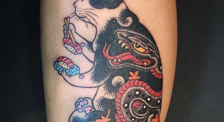 Des chats et des tatouages, le travail poétique de l'artiste japonais Kazuaki Horitomo