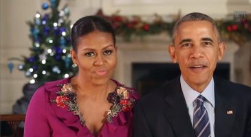 Les derniers voeux souriants de Michelle et Barack Obama