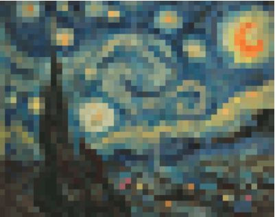 Les tableaux en mosaïque de gommettes de Poppik