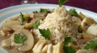 Risotto au parmesan et aux champignons