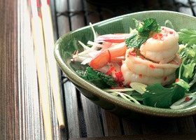 Salade de crevettes à la citronnelle - %%sitename%%