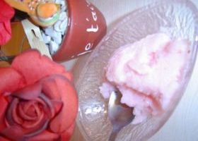 Sorbet aux litchis et à la rose