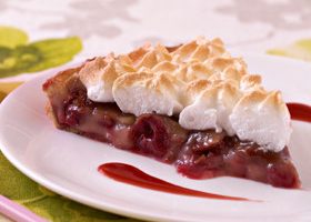 Tarte aux cerises meringuées - %%sitename%%