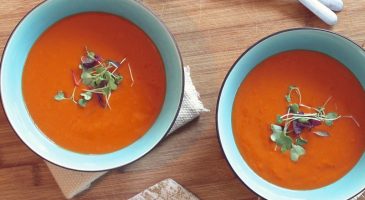 Une soupe pour l’été (plat végétalien)