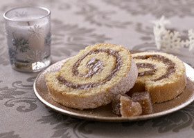 Bûche à la crème de pain d'épices