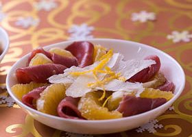 Carpaccio de magret fumé à l'orange
