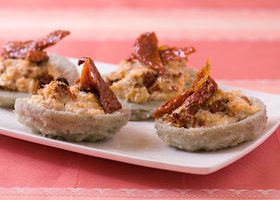 Coeurs d'artichauts gratinés au fromage de chèvre frais