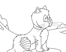 coloriage-chat-tigre