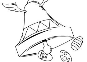 Coloriage : les cloches et les oeufs de pâques coloriage cloch - %%sitename%%