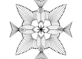 Coloriage : colibris formant une fleur - %%sitename%%