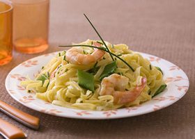 Linguine aux gambas