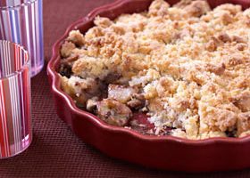 Crumble aux poires, bananes et chocolat - %%sitename%%