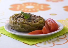 Fonds d'artichaut gratinés aux champignons - %%sitename%%