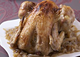 Poulet rôti à l'oignon - %%sitename%%