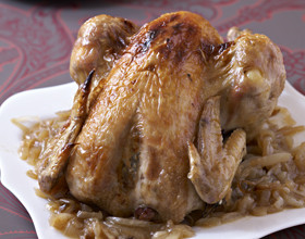 poulet-roti-oignon