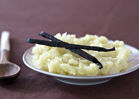 Purée de pommes de terre à la vanille