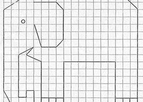 Quadrillages : l'éléphant quadrillage elephant a imprimer - %%sitename%%