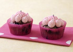 Cupcake myrtille framboise