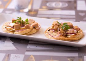 Tartelettes aux pommes et foie gras
