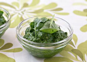 Sauce pesto aux épinards et à la coriandre - %%sitename%%