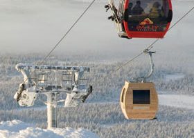 Un sauna dans une télécabine ?