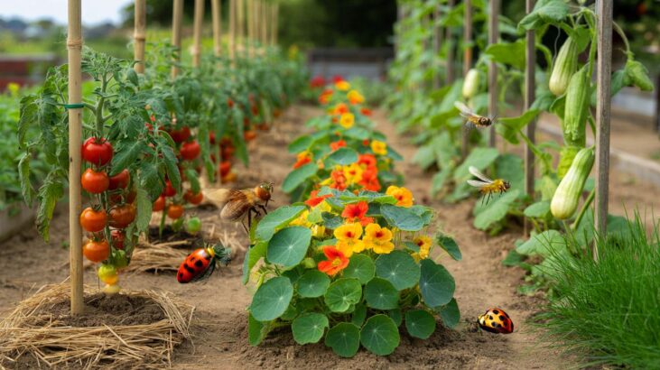 Capucine au potager : ce simple semis de mars-avril, espacé de 30 à 50 cm, protège les tomates et dope les récoltes selon les maraîchers