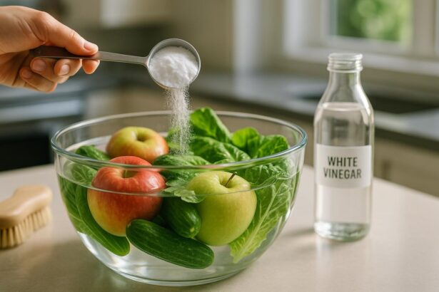 Ce bain au bicarbonate 10 g/L élimine un maximum de pesticides sur fruits et légumes en 15 min