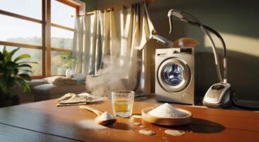 Ce rituel en 3 gestes rend les rideaux ternes impeccables : 0,5 verre de vinaigre, 1 cuillère d’amidon et lavage à 30 °c