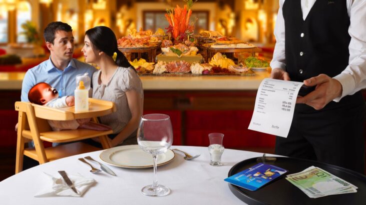 Voici la note qui fait tiquer aux Grands Buffets : tarif à 65,90 € pour bébé en octobre pourquoi ?