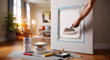 Voici la technique à 2 produits pour reboucher un trou dans une porte en 30 à 60 minutes, sans laisser de trace