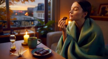 Voici les 3 habitudes qu’on croyait mauvaises et que la science réhabilite pour le bien-être mental, avec 10 à 20 g de chocolat noir