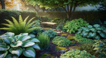 Voici les plantes d’ombre que les paysagistes recommandent en octobre 2025 : hostas, fougères, brunneras et aromatiques qui changent tout