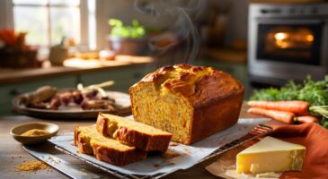 Ce cake carotte-cumin ultra moelleux, le meilleur salé d'automne, réchauffe novembre 2025 dès sa sortie du four