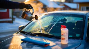 Ce geste pour dégivrer le pare-brise, viral en hiver 2025, inquiète l’Automobile Association et peut coûter un pare-brise fissuré