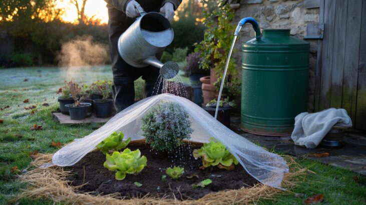 Ce geste simple pour sauver ses plantes du gel en novembre 2025, avec une réserve d'eau de pluie et un arrosage automnal malin