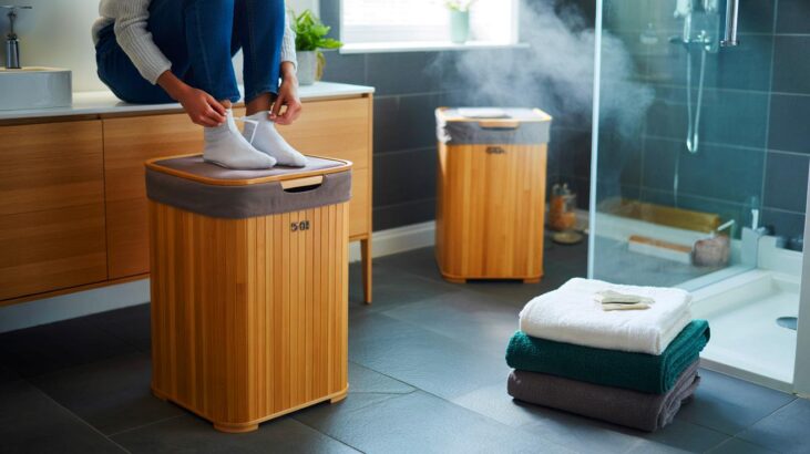 Ce panier à linge Lidl de 55 litres fait aussi tabouret : un prix de 69,99 euros et un twist qui change tout cet hiver 2025