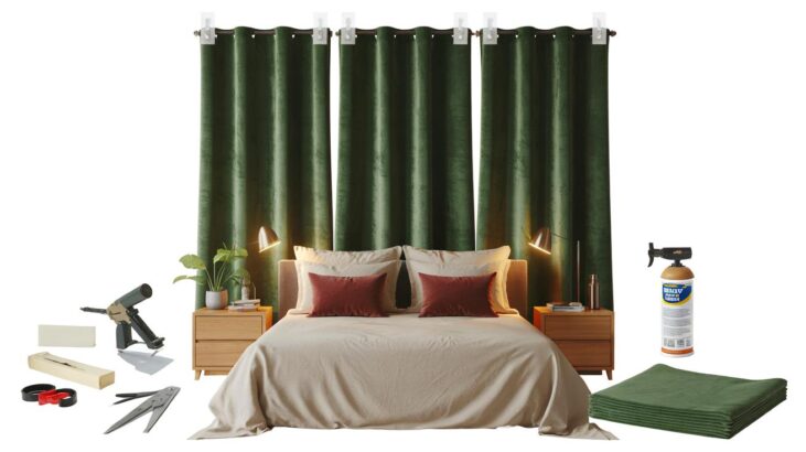 Voici comment des rideaux Action à 9€ deviennent une tête de lit chic en 2025, sans percer le mur et à petit budget