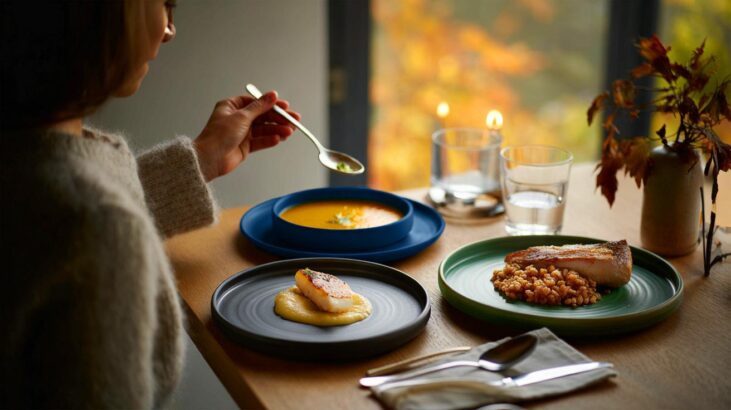 Voici comment la couleur des assiettes peut réduire l’appétit, et pourquoi l’automne 2025 s’y prête mieux que jamais