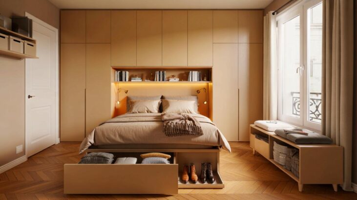 Voici la méthode des décorateurs parisiens pour des rangements XXL dans une mini chambre, validée en 2025 chez IKEA