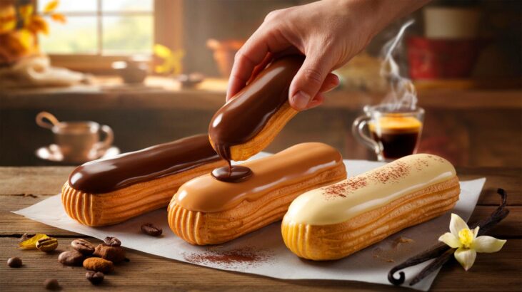 Voici la recette des éclairs chocolat, café, vanille qui réussit à tous en automne 2025, avec un geste simple qui change tout