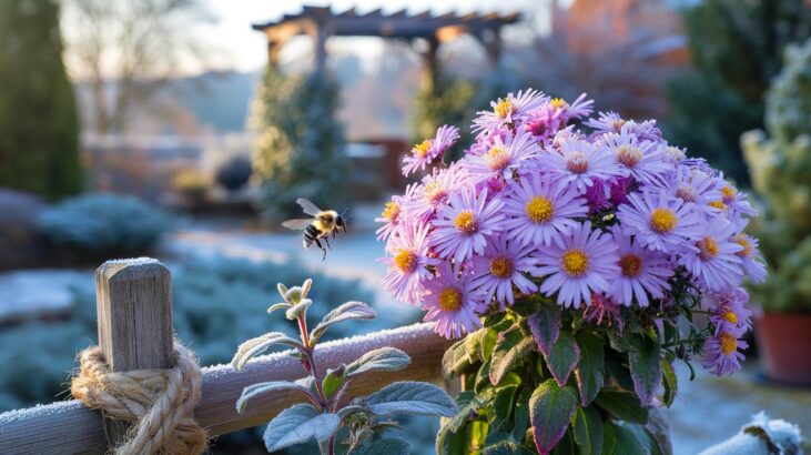 Voici l’aster grimpant, la plante grimpante qui fleurit de novembre à février et bouscule les jardins d’hiver 2025 en silence