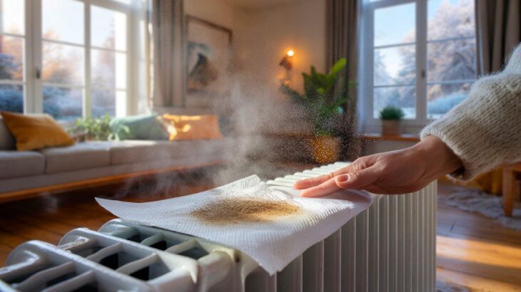 Voici l'astuce humide qui piège la poussière sur le radiateur et change le nettoyage à la maison pour l'hiver 2025